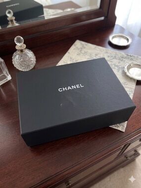 CHANEL Black Box with White Logo - Branded Gift Box